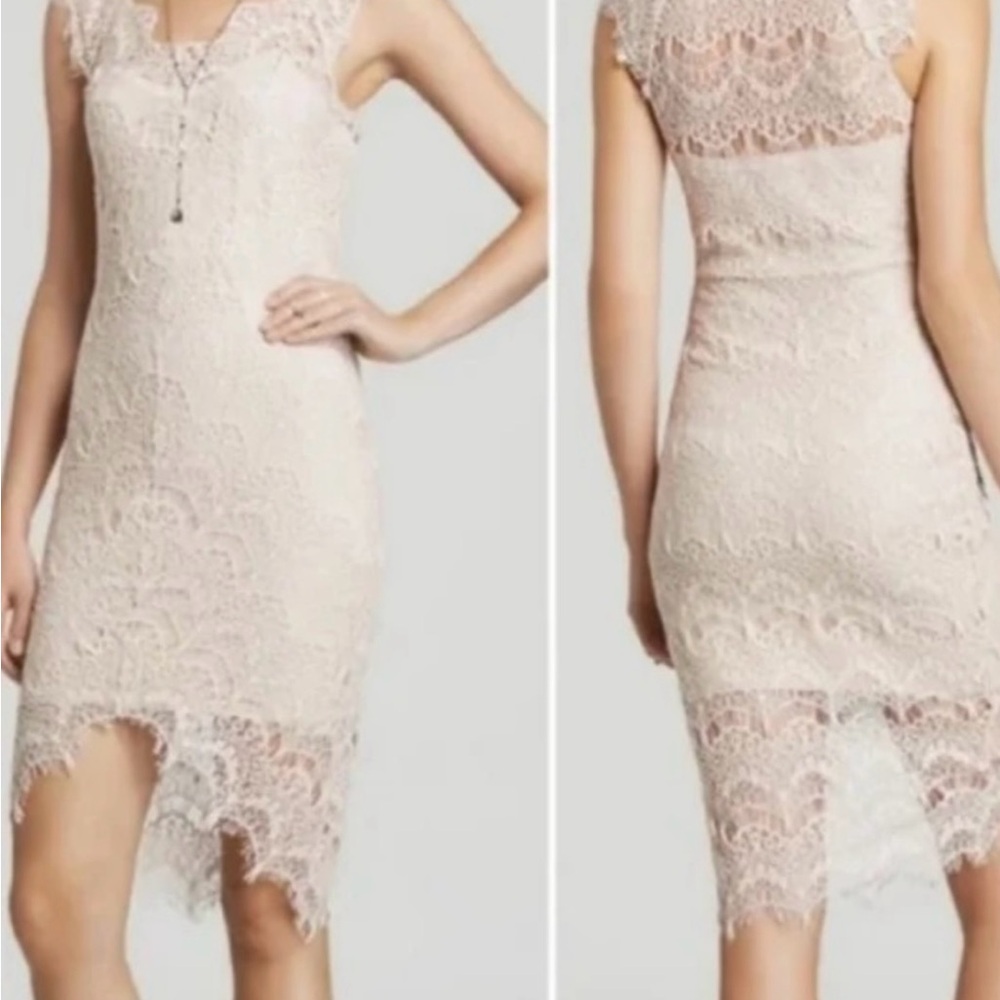 Free People Peak-A-Boo Slip Women's Dress in Sand size L NWT